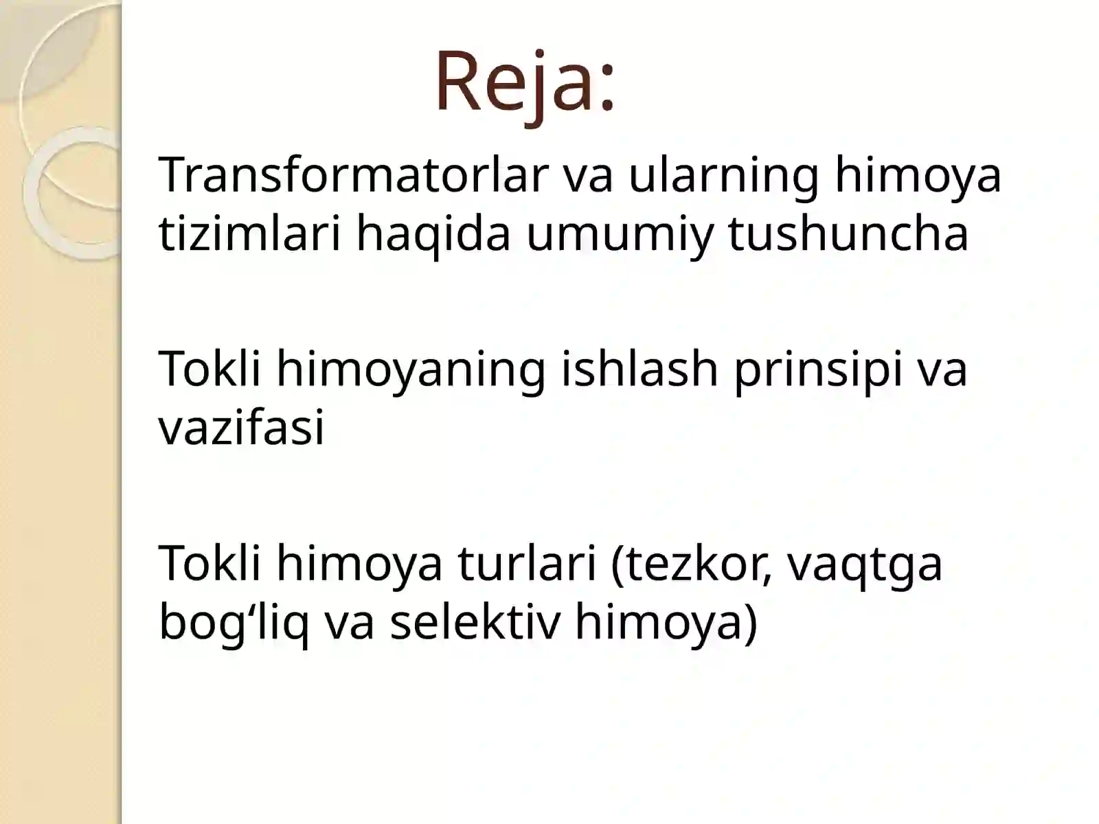 Transformatorlarning tokli himoyalar 2