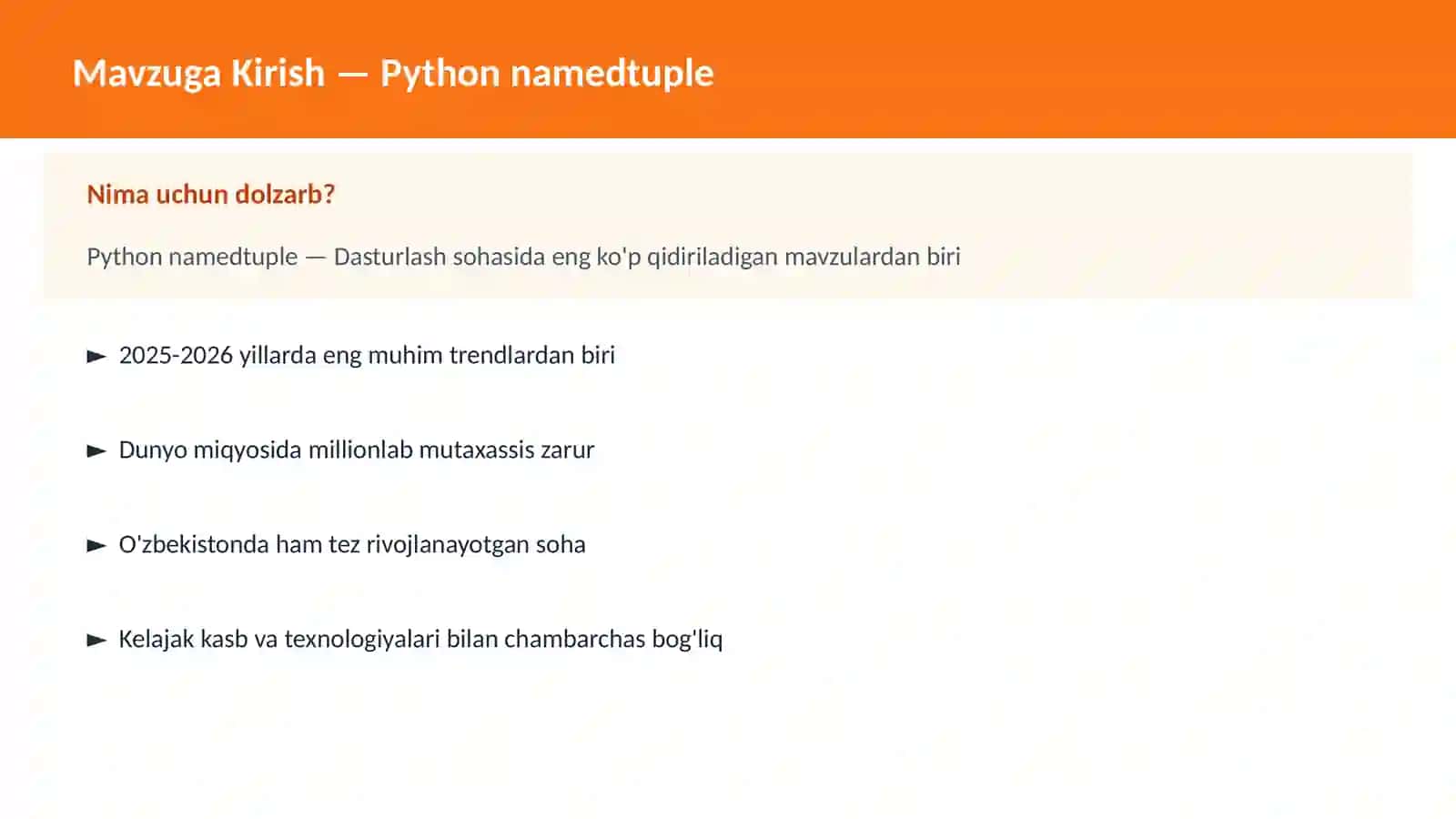 Python namedtuple 2