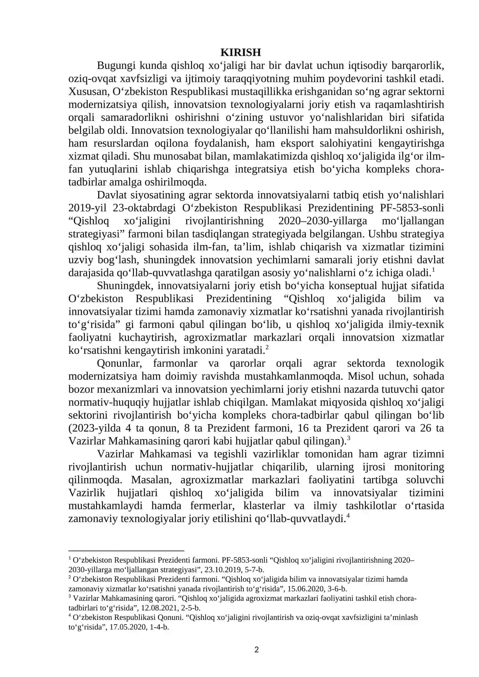 QISHLOQ XO‘JALIGIDA INNOVATSION TEXNOLOGIYALARNING QO‘LLANISHI 2