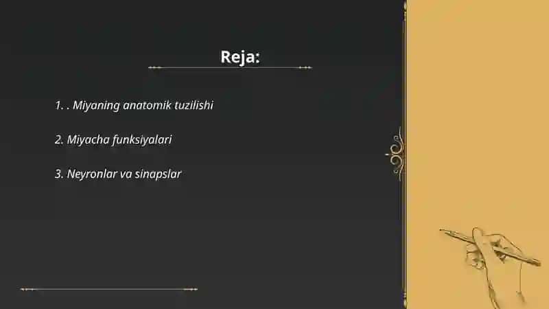 Oraliq miya va miyacha fiziologiyasi 2