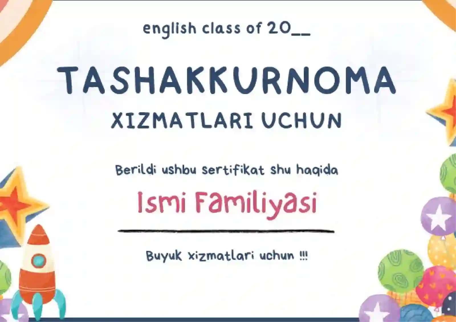 TASHAKKURNOMA 2