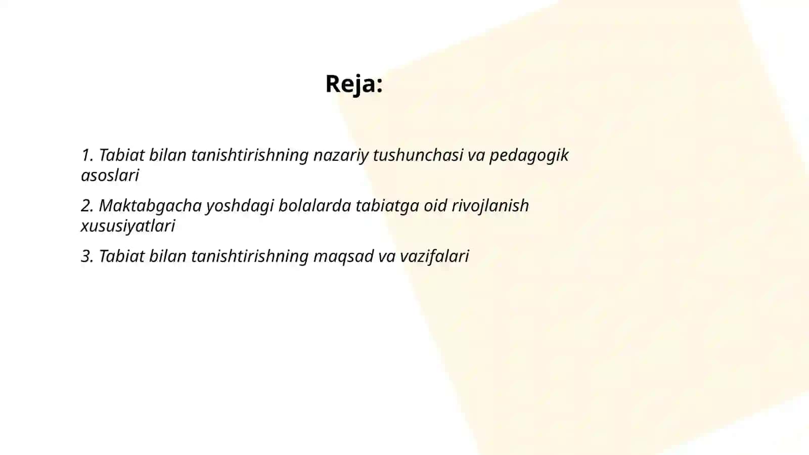 Maktabgacha ta'limda tabiat bilan tanishtirishning nazariy asoslari 2