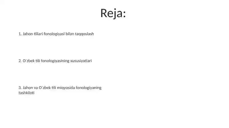 Fonologiyaning jahon va oʻzbek tili miqiyosida organilishi 2