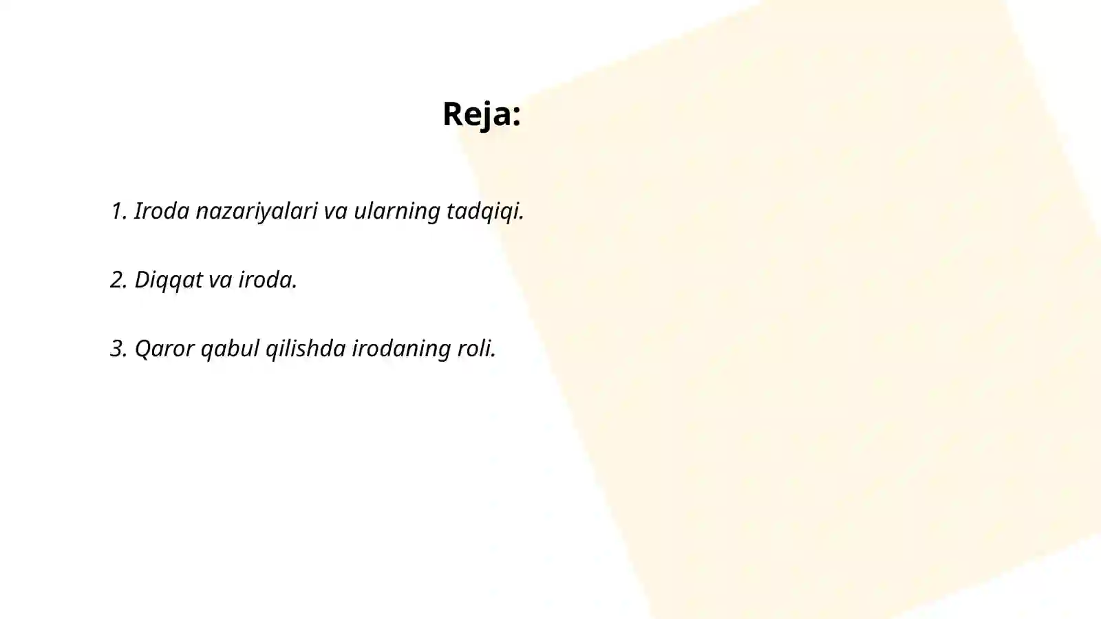 Amaliy psixalogiya yo‘nalishi 23.36-guruh talabasi Isroilova Dilnozaning tayyorlagan taqdimoti 2