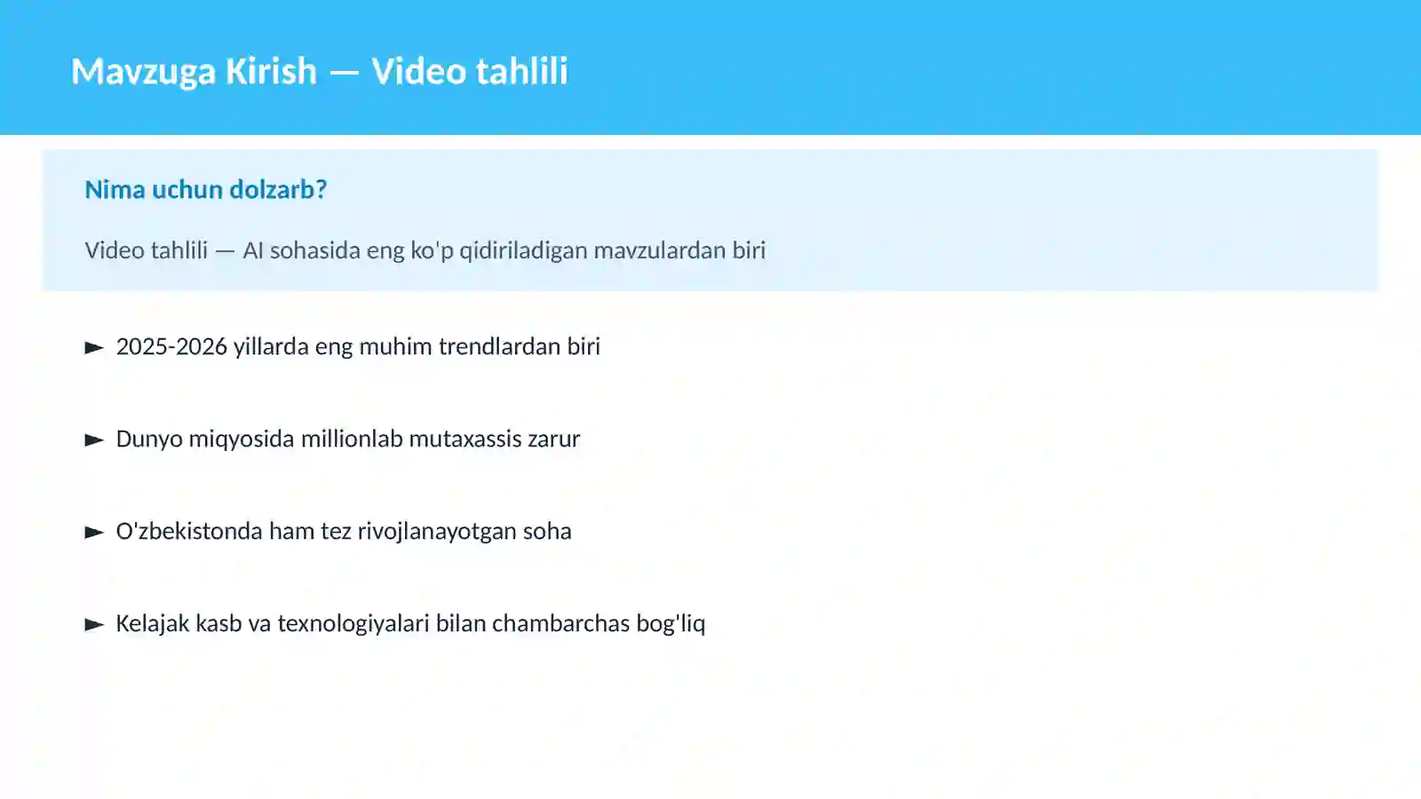 Video tahlili 2