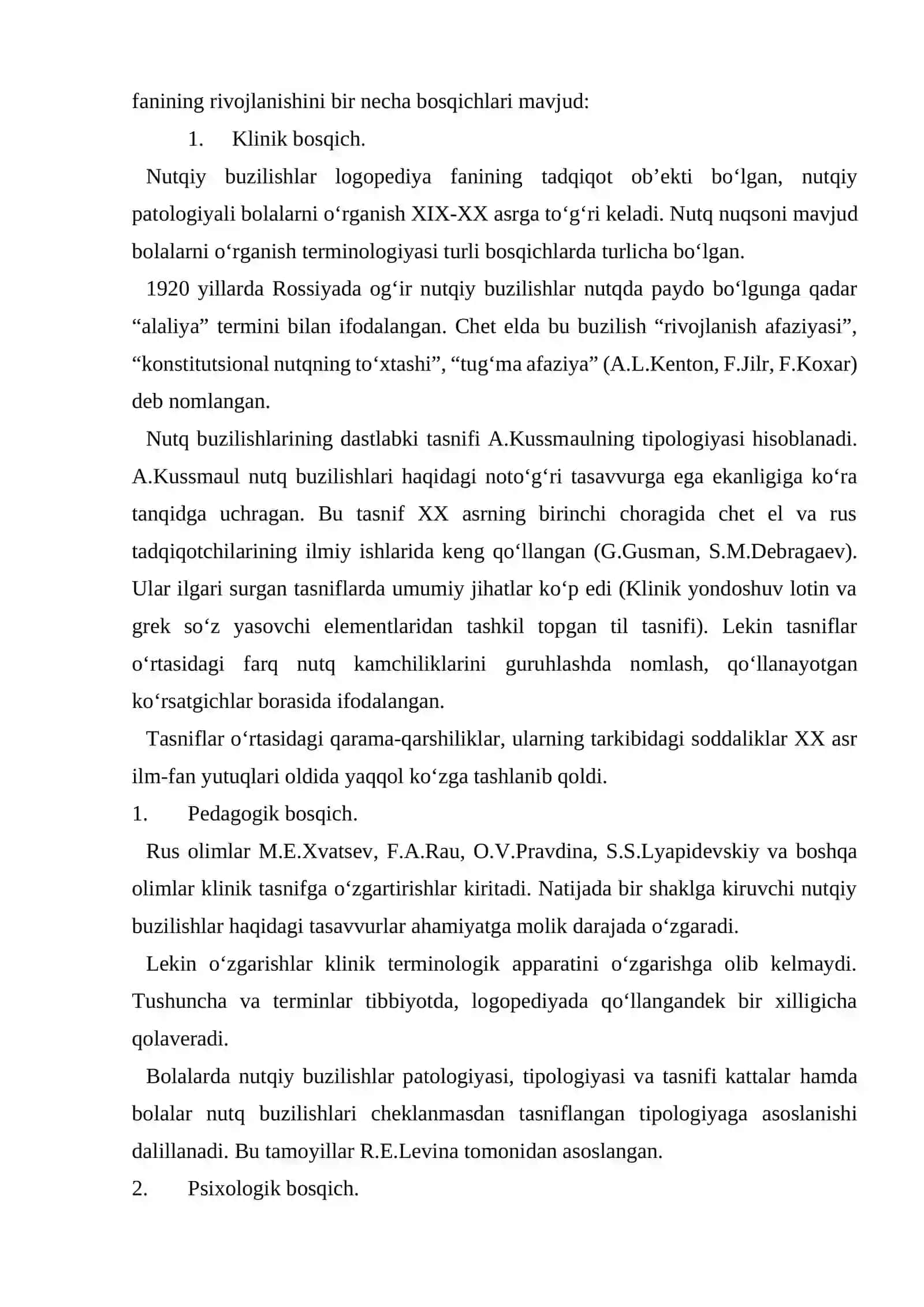 Logopsixologiya fanining rivojlanish tarixi 2