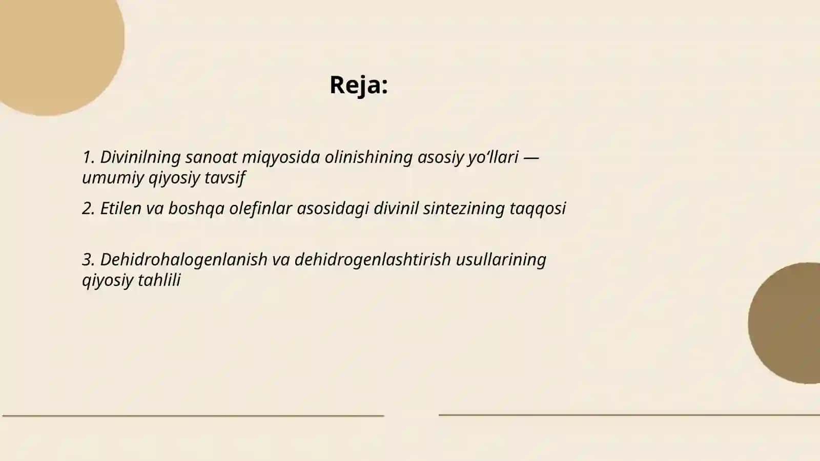Divinilning sanoat miqyosida olinish usullari qiyosiy tavsifi 2