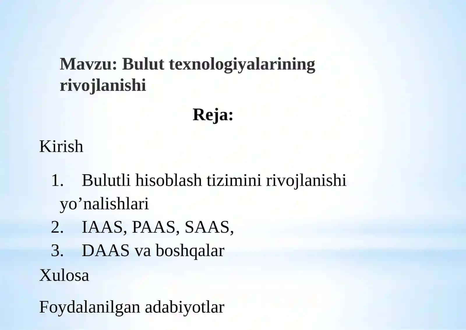 Buluttexnologiyalariningrivojlanishi 2