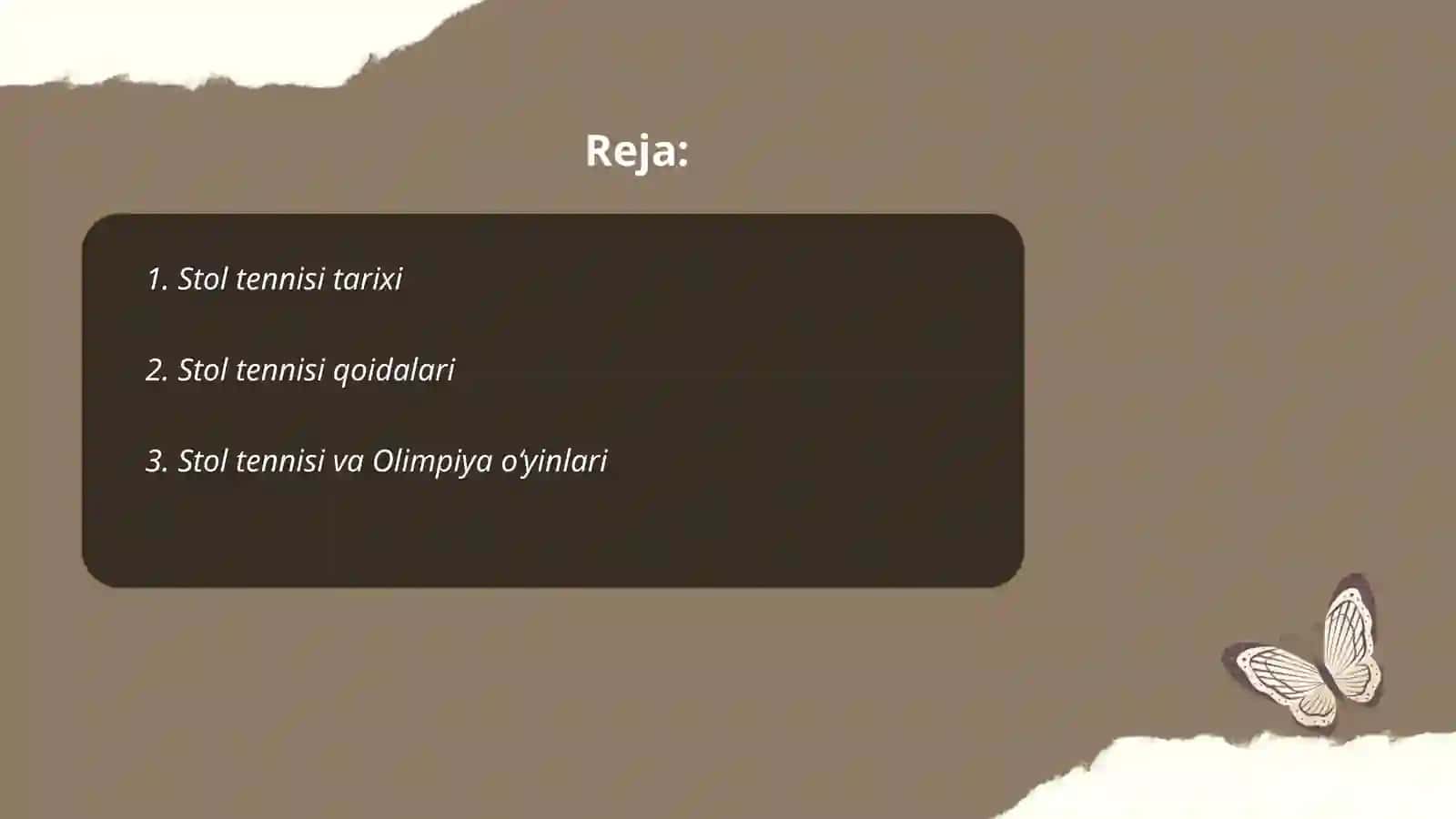 Stol tennisi tarixi qoidalari Olimpiya oʻyinlari 2