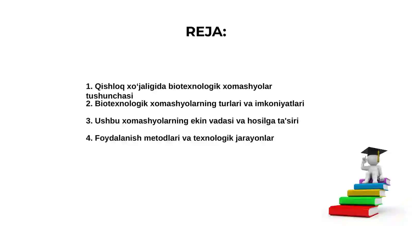 Qishloq xoʻjaligida foydalanadigan biotexnologik xomashyolar 2
