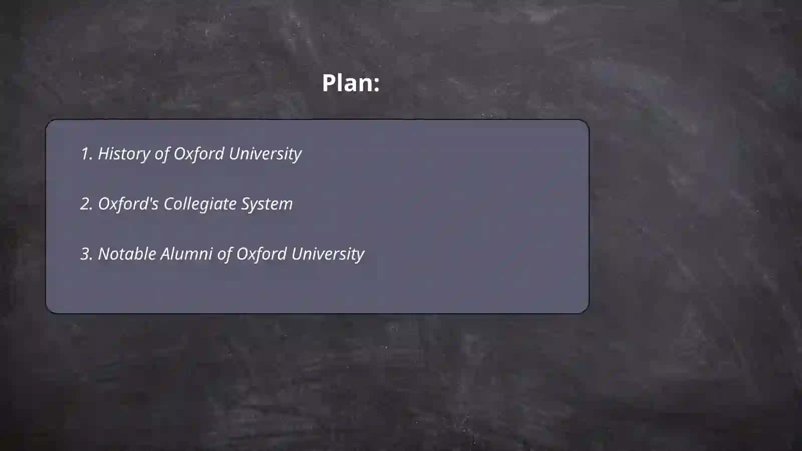 Oxford Universiteti haqida slayid tayyorlash 2