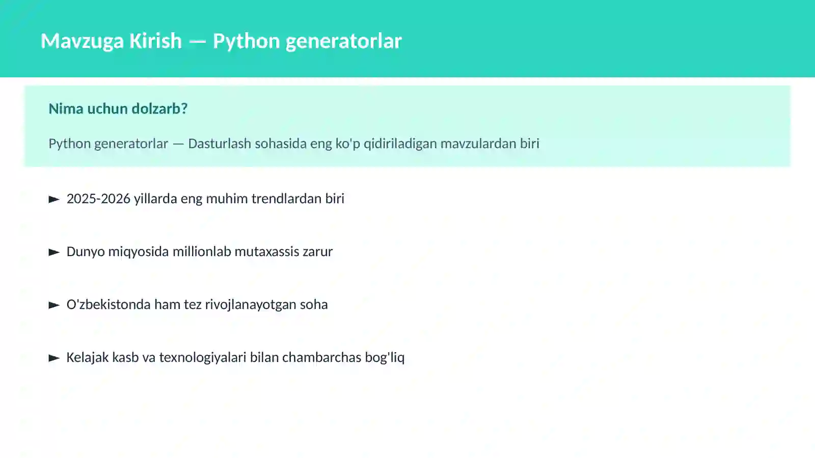 PYTHON DASTURLASH 2