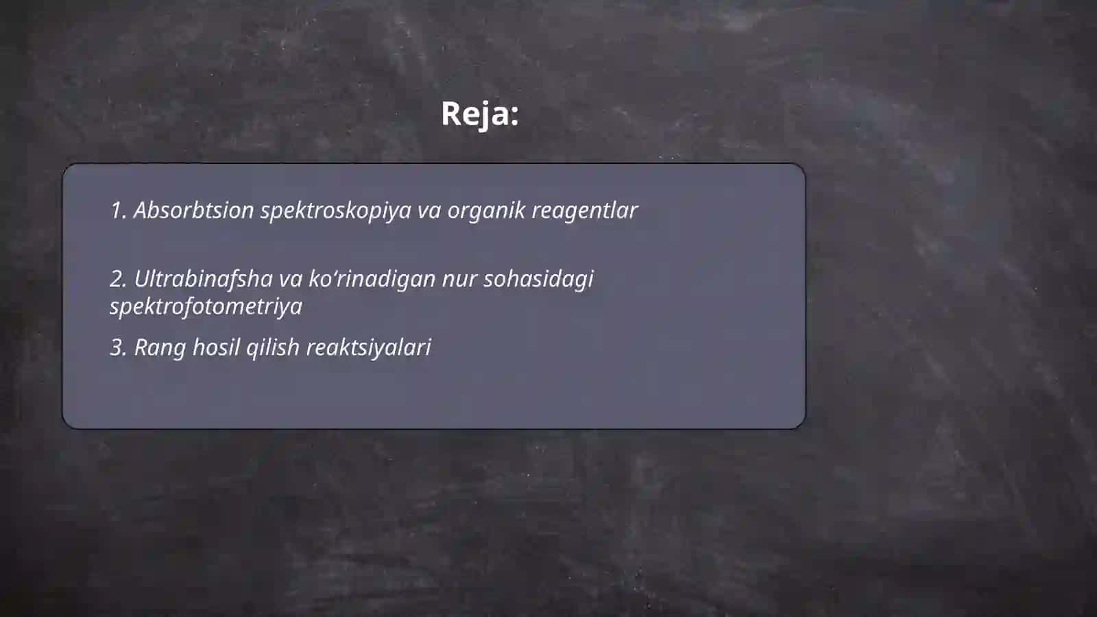 Absorbtsion spektroskopiya va organik reagentlar 2