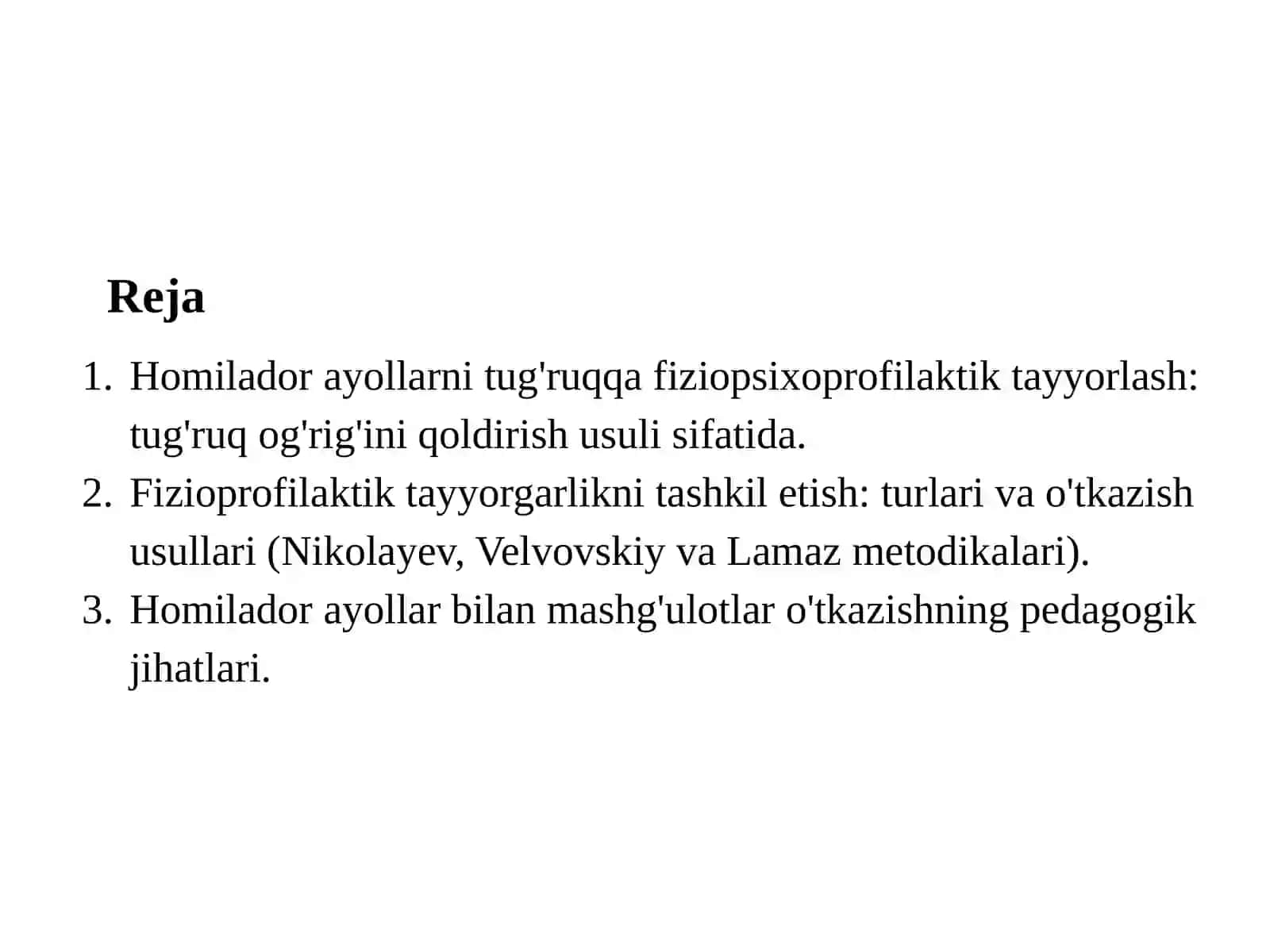 Akusherlik amaliyotida tug'ruqqa tayyorgarlik 2