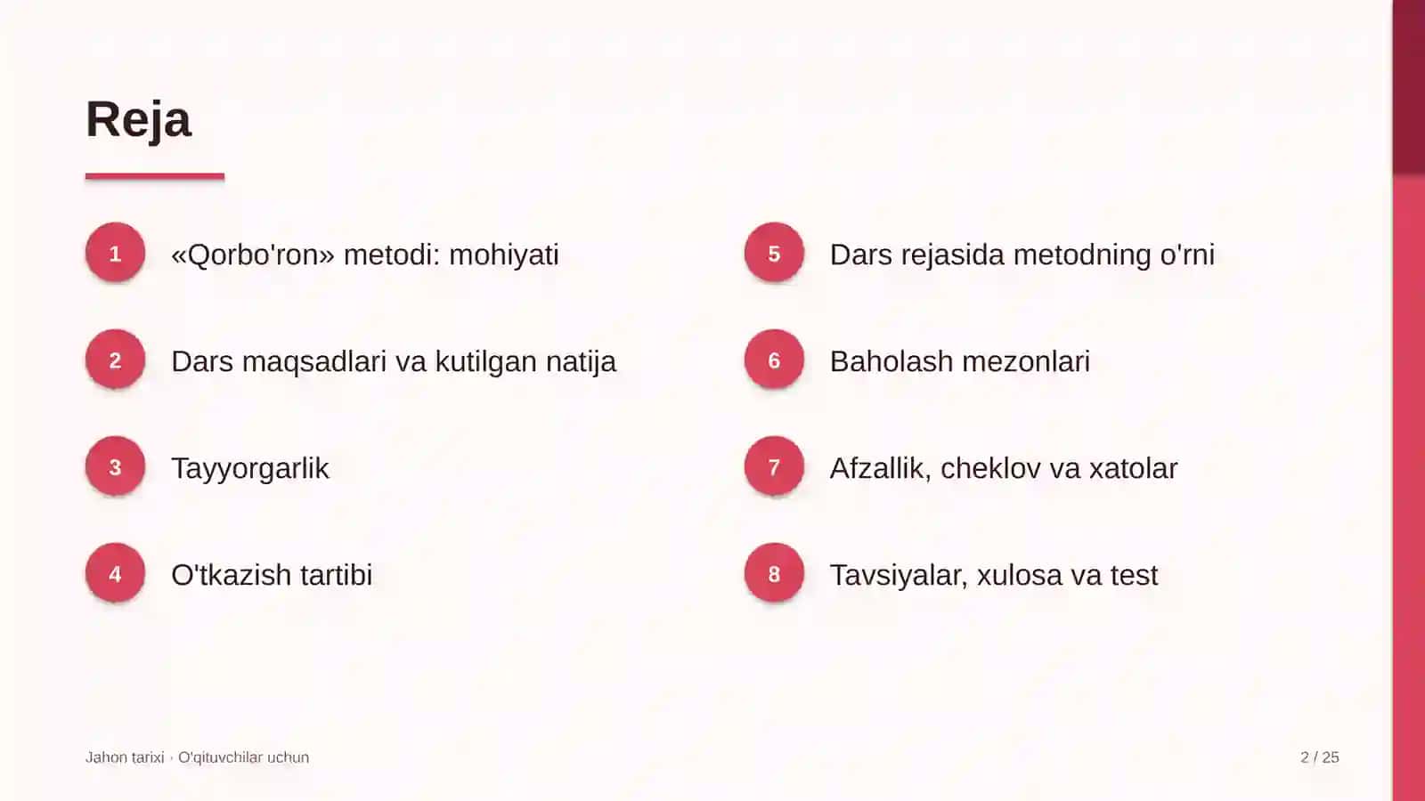 jahon tarixi darslarida qorbo'ron metodidan foydalanish 6903 2