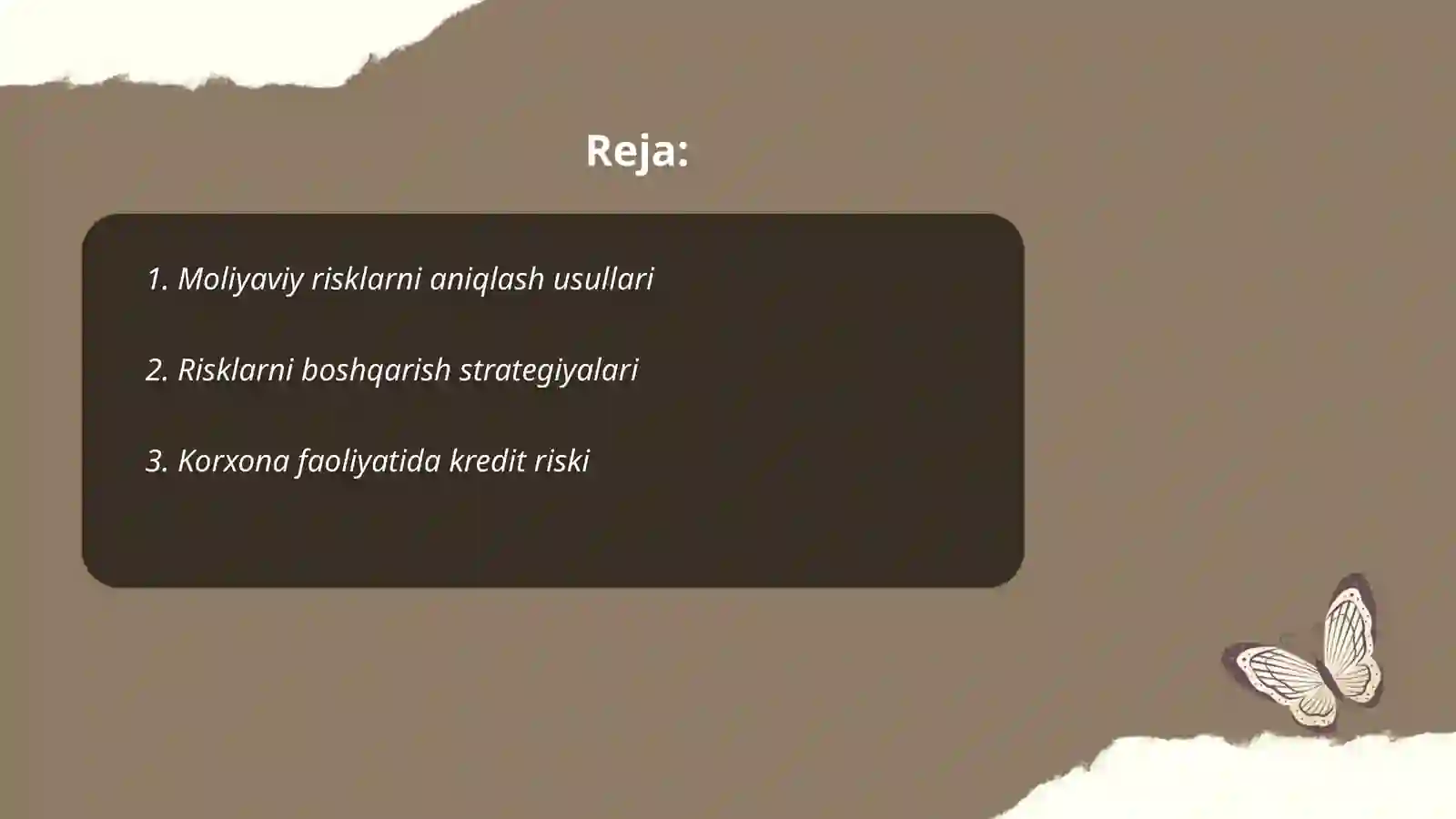 Korxonalarda moliyaviy risklar darajasini baholash modellari 2