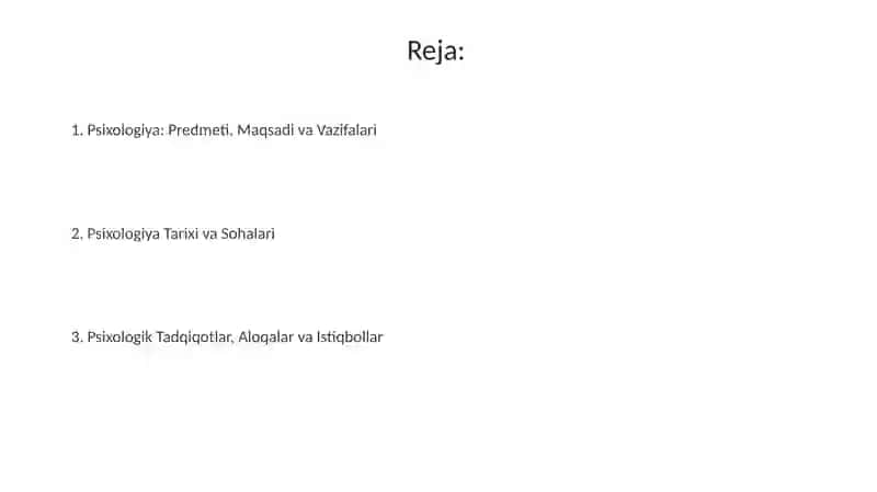 Psixologiya predmeti maqsadi va vazifalari 2
