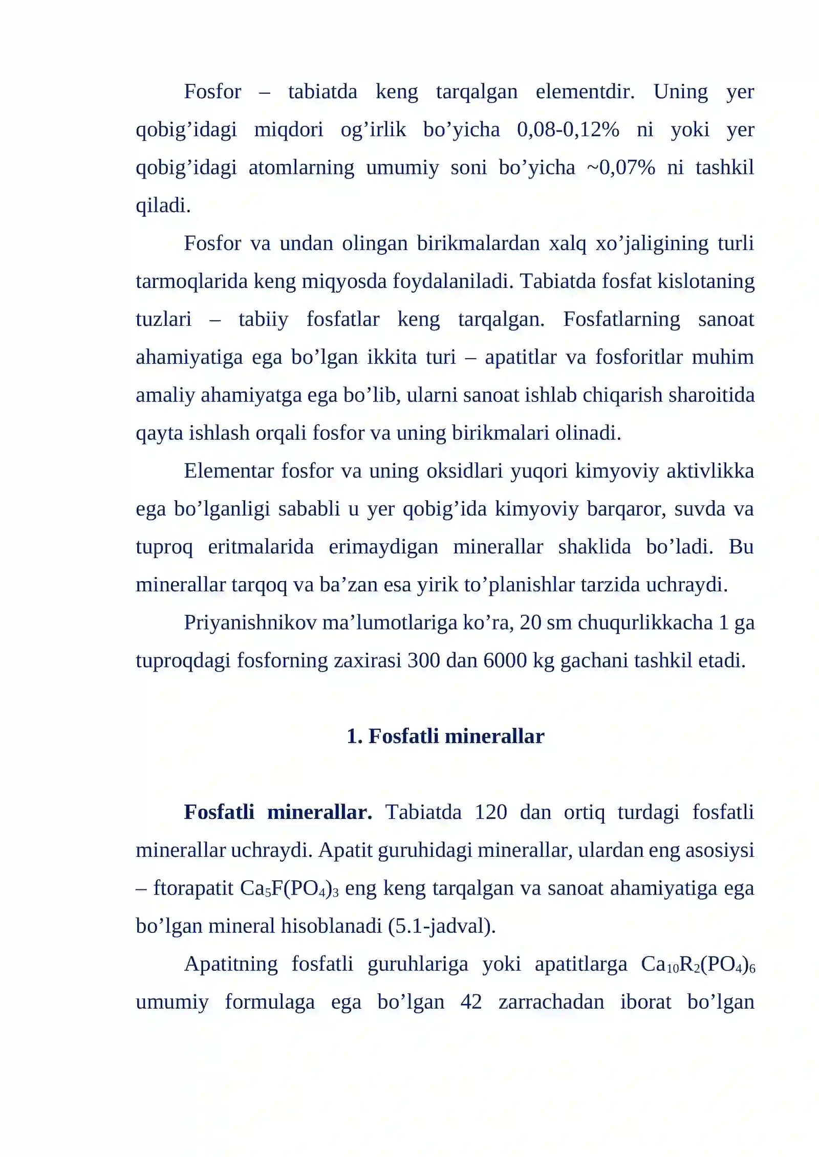 Fosfatlar, arsenatlar va vanadatlar 2