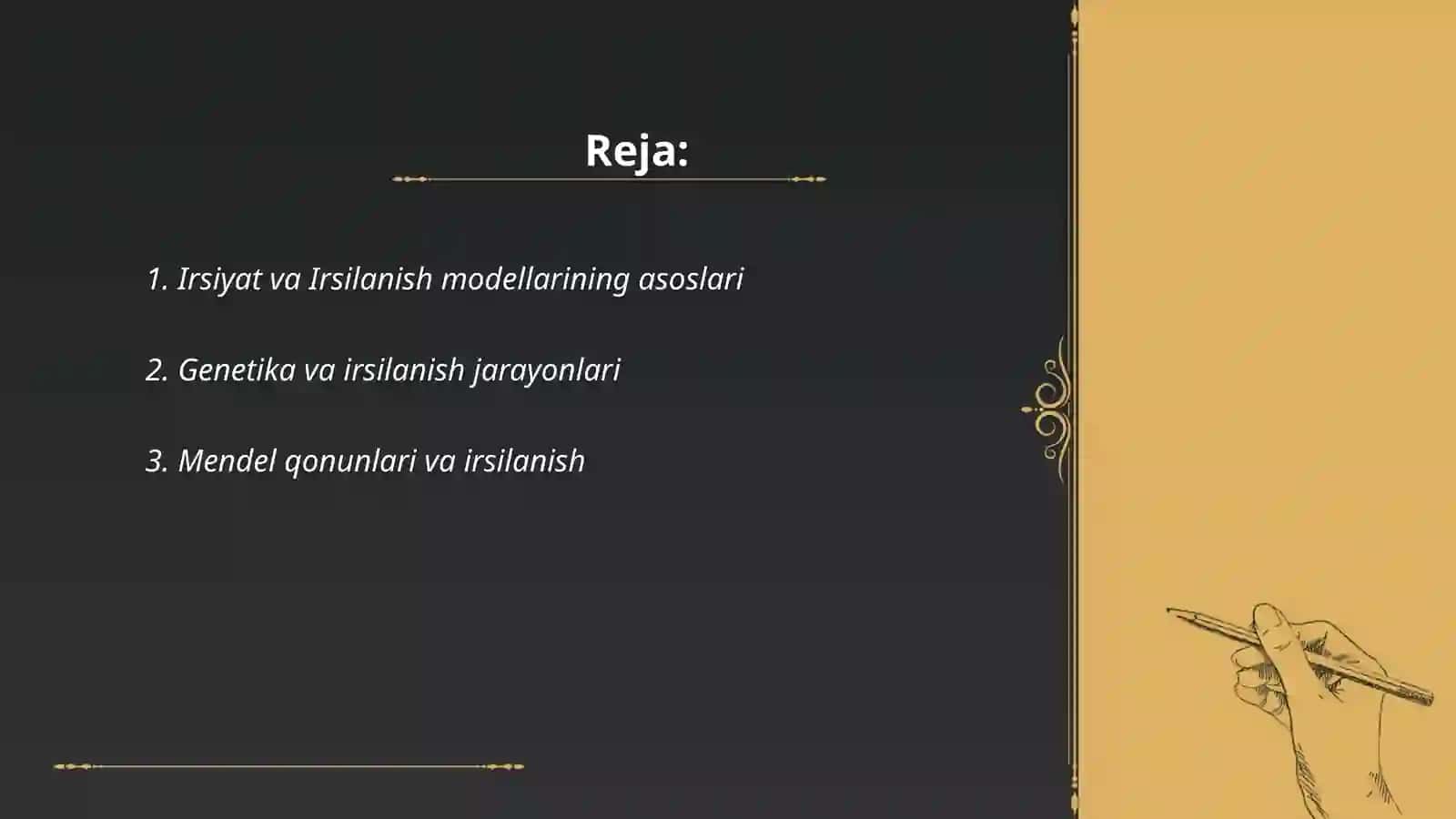 Irsilanishning moddellari 2