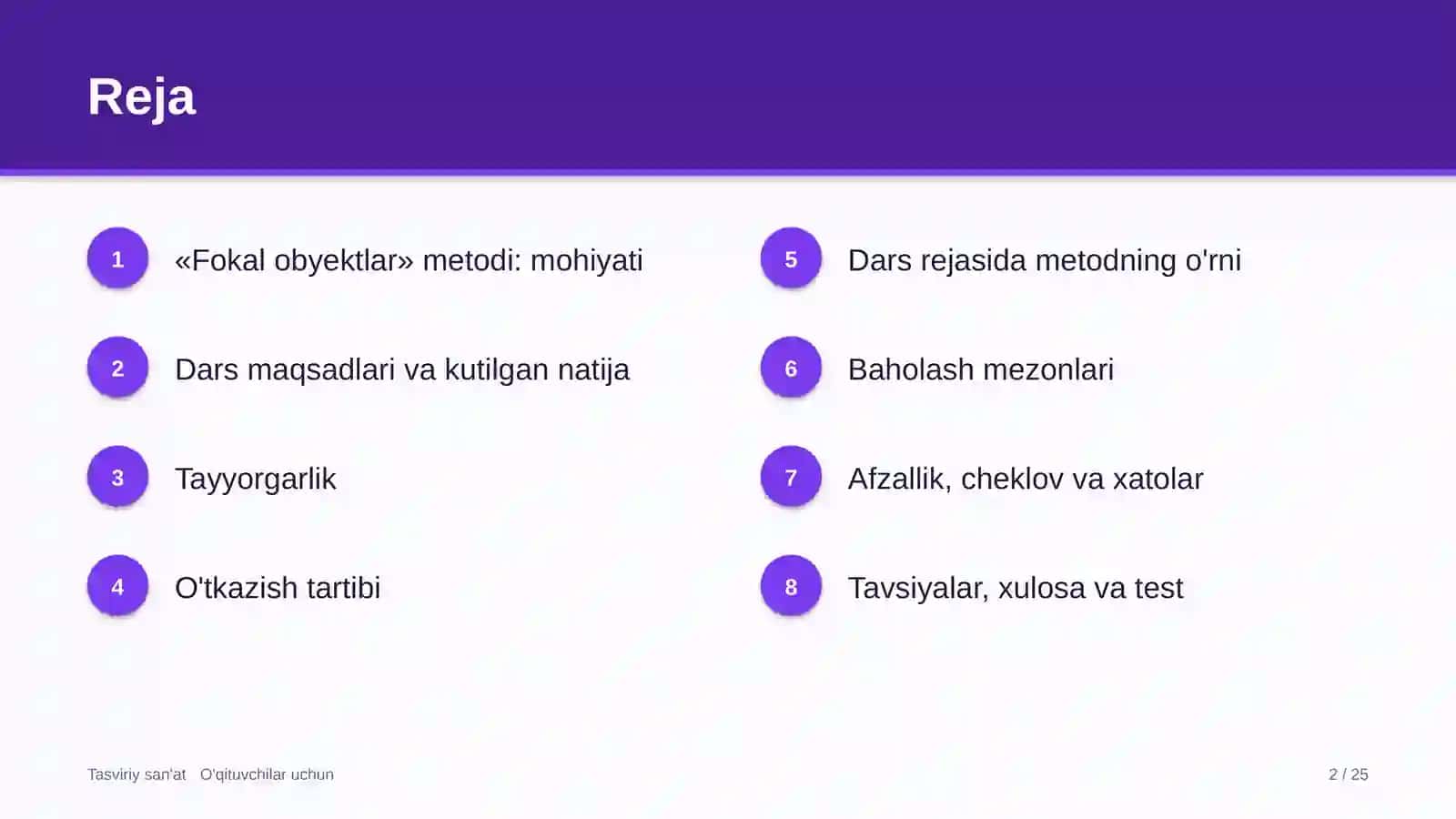 tasviriy san'at darslarida fokal obyektlar metodidan foydalanish 2039 2