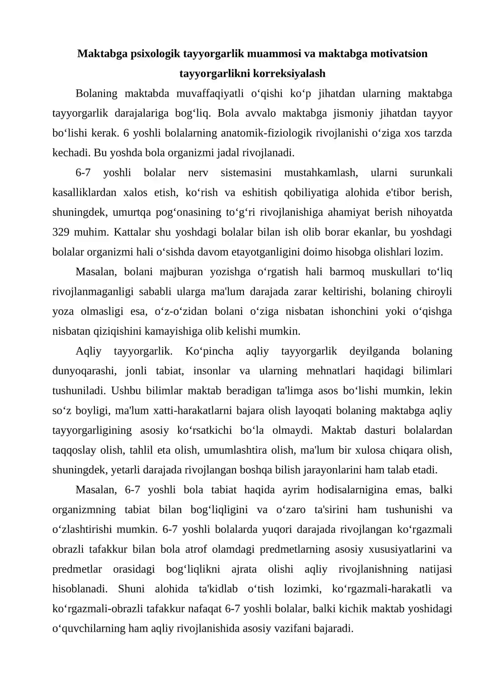 Boshlangʻich sinflarda korreksion ishning oʻziga xosligi 2