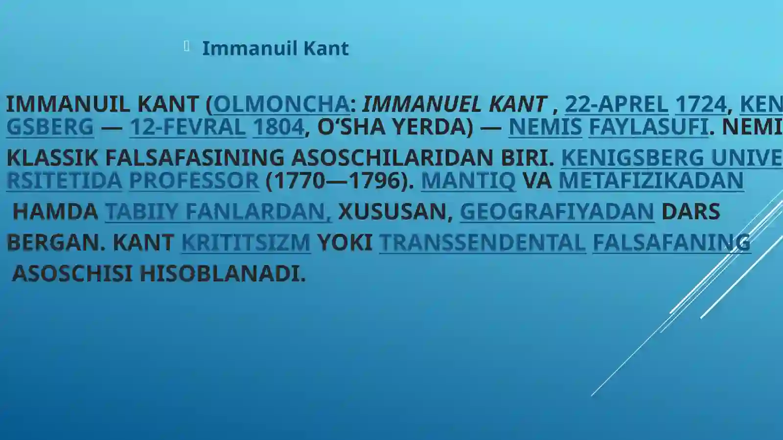 Immanuil Kant 2