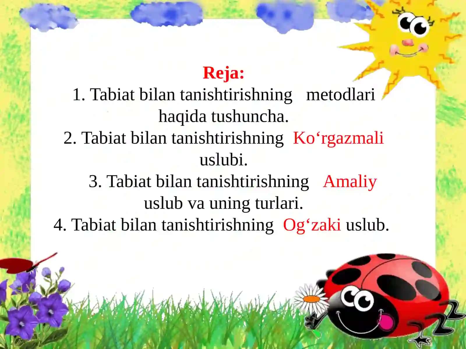 Tabiat bilan tanishtirishning metodlari 2