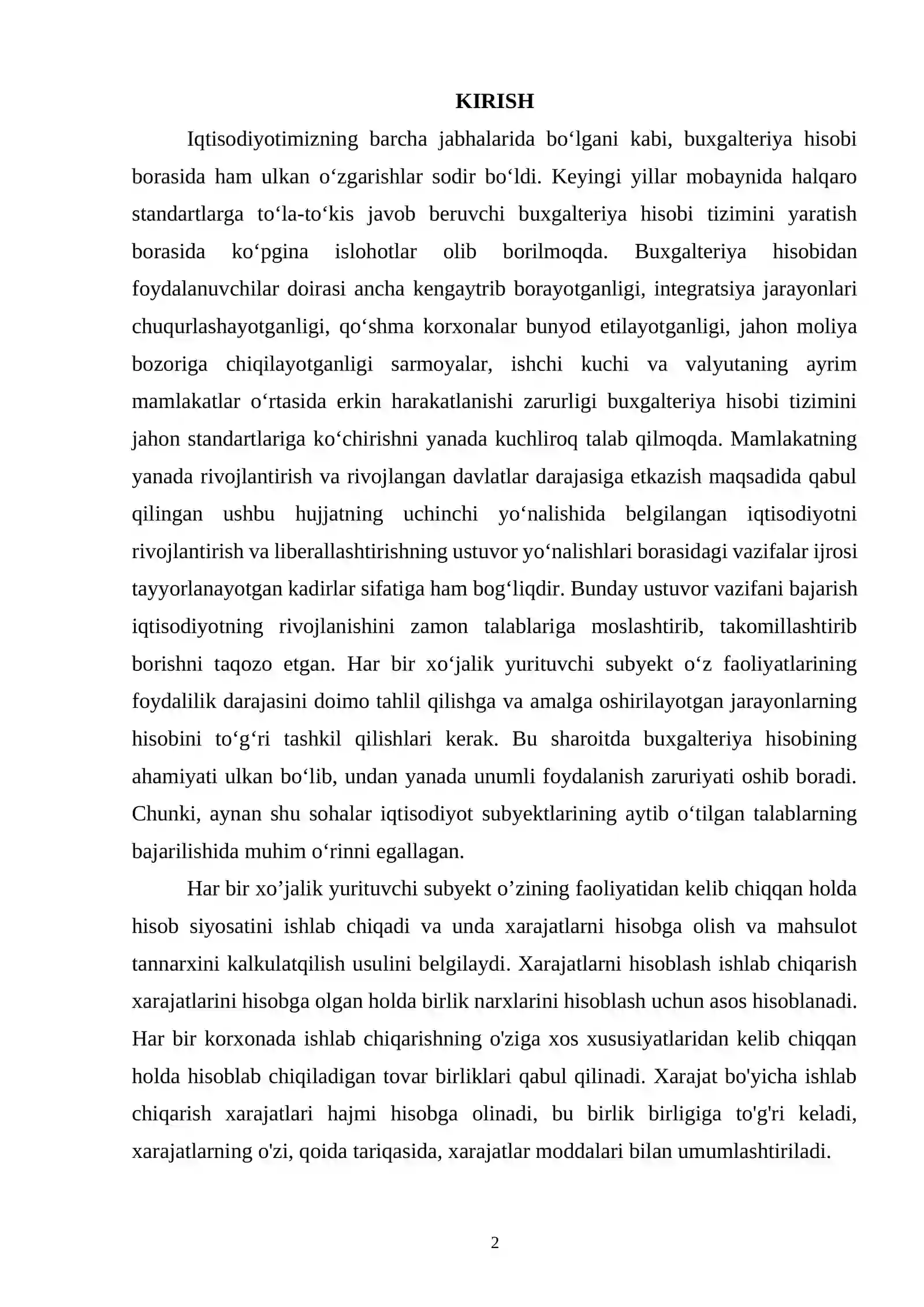 XARAJATLAR TUSHUNCHASI, TARKIBI VA ULARNING HISOBINI YURITISH 2