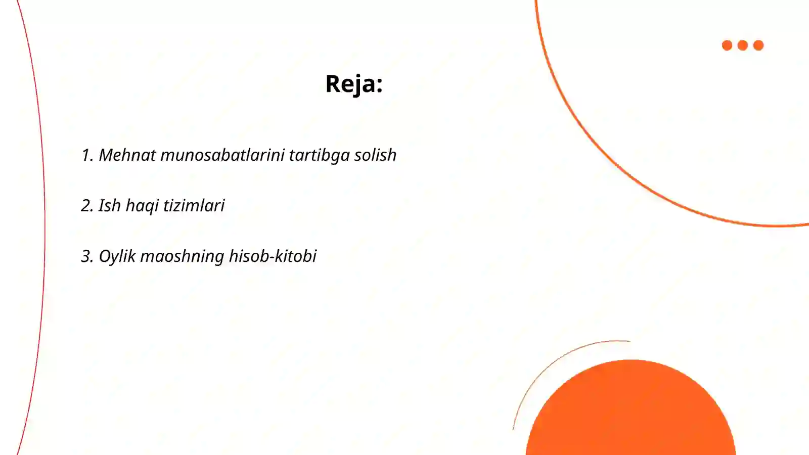 Mehnat va ish haqi hisobi 2