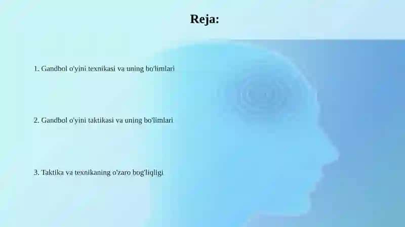 Gandbol õyin taktikasi va uning bo'limlari 2