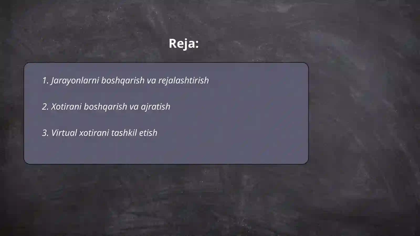 Operatsion tizimlarning vazifalari 2