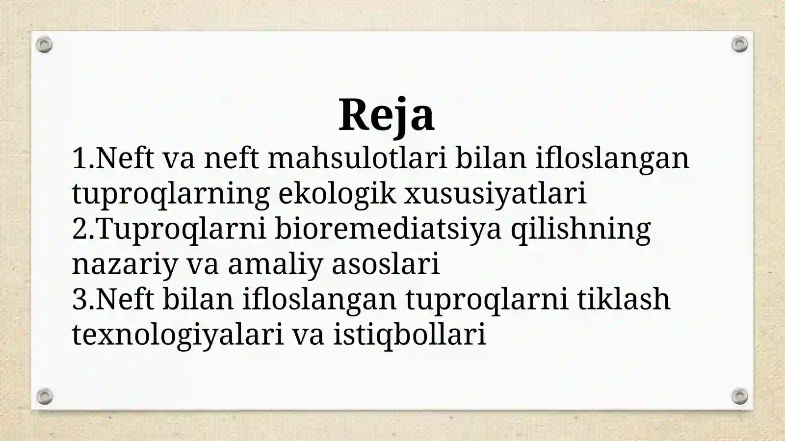 Neft va neft mahsulotlari bilan ifloslangan tuproqlarni bioremediatsiya qilish 2