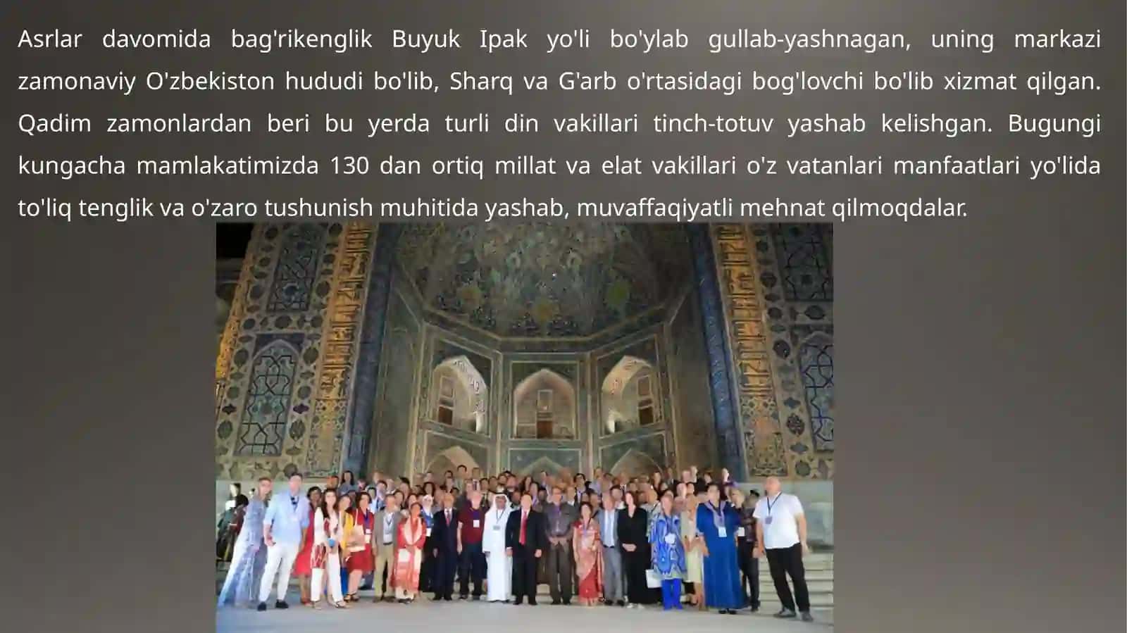 Millatlararo totuvlik va diniy bag‘rikenglik 2