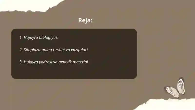 Hujayra biologiyasi 2