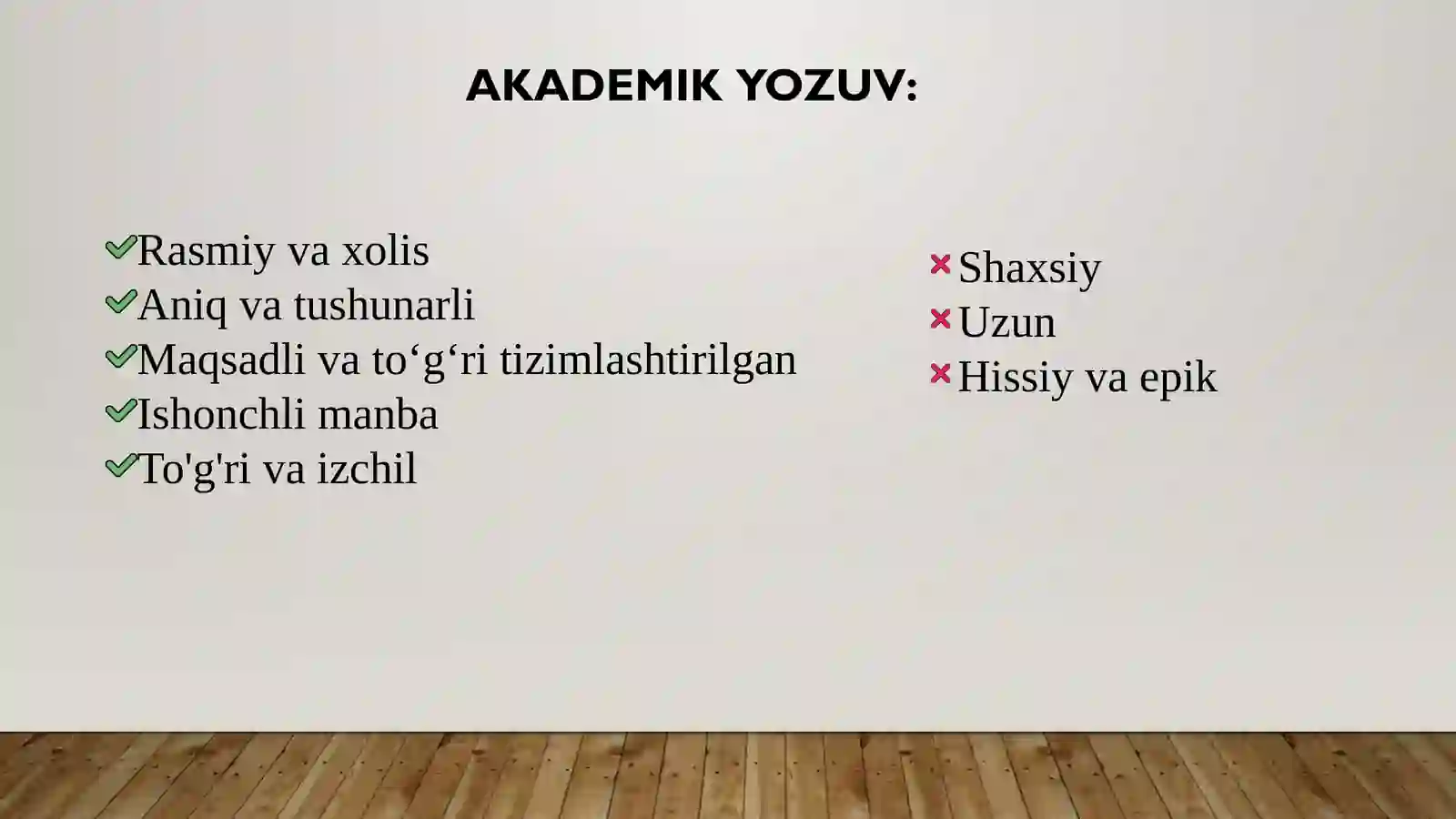 Akademik yozish qoidalari 2