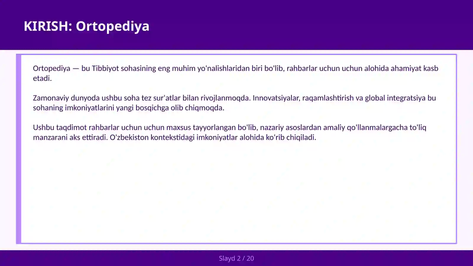 ORTOPEDIYA 2