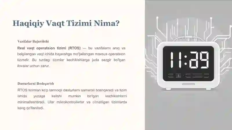 Real vaqt operatsion tizimi (RTOS) 2
