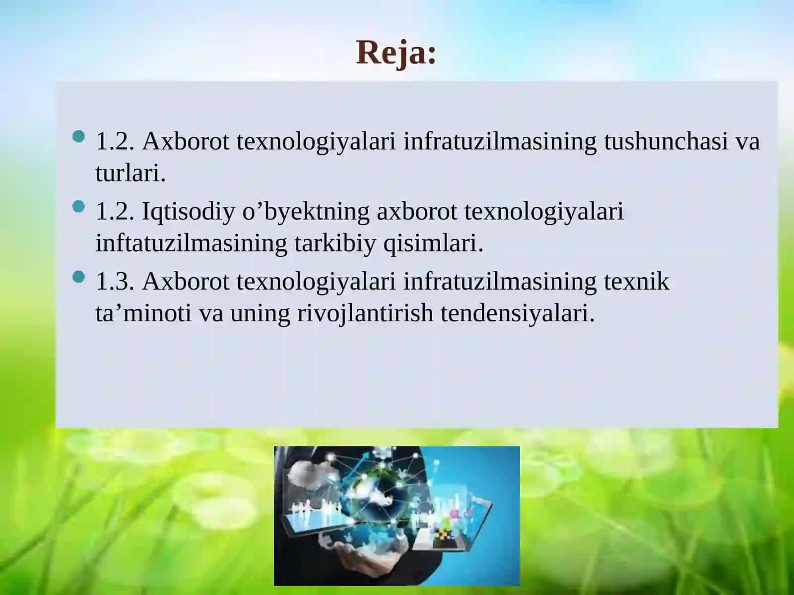 Axborot texnologiyalarining infratuzilmasi 2