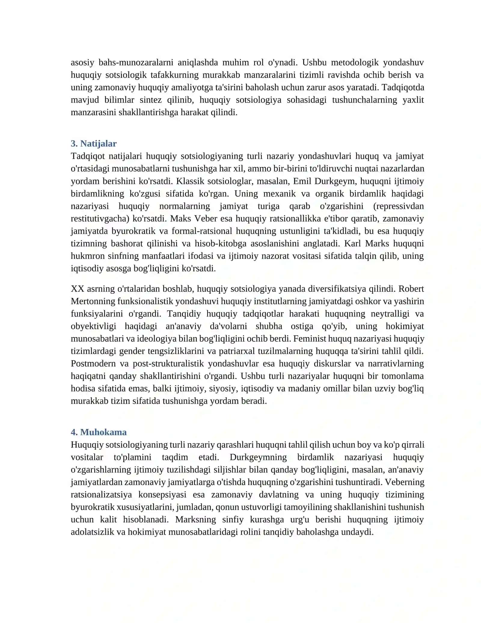 Huquqiy Sotsiologiyada Nazariy Qarashlar Evolyutsiyasi va Zamonaviy Dolzarbligi 2