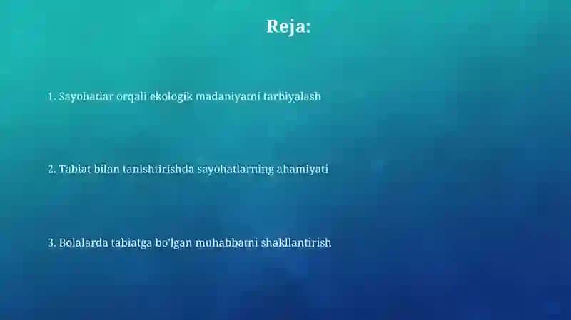 Bolalarni tabiat bilan tanishtirishda ekskursiyaning ahamiyati 2