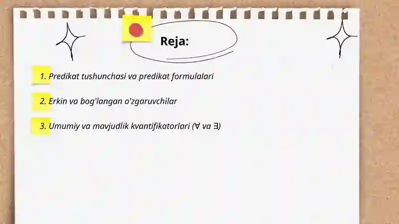 Predikatlar. Implikatsiya va ekvivalensiya. Predikatlar. Predikatlarning inkori. Konyunsiya va dizyunsiya. Implekatsiya va ekvivalensiya 2