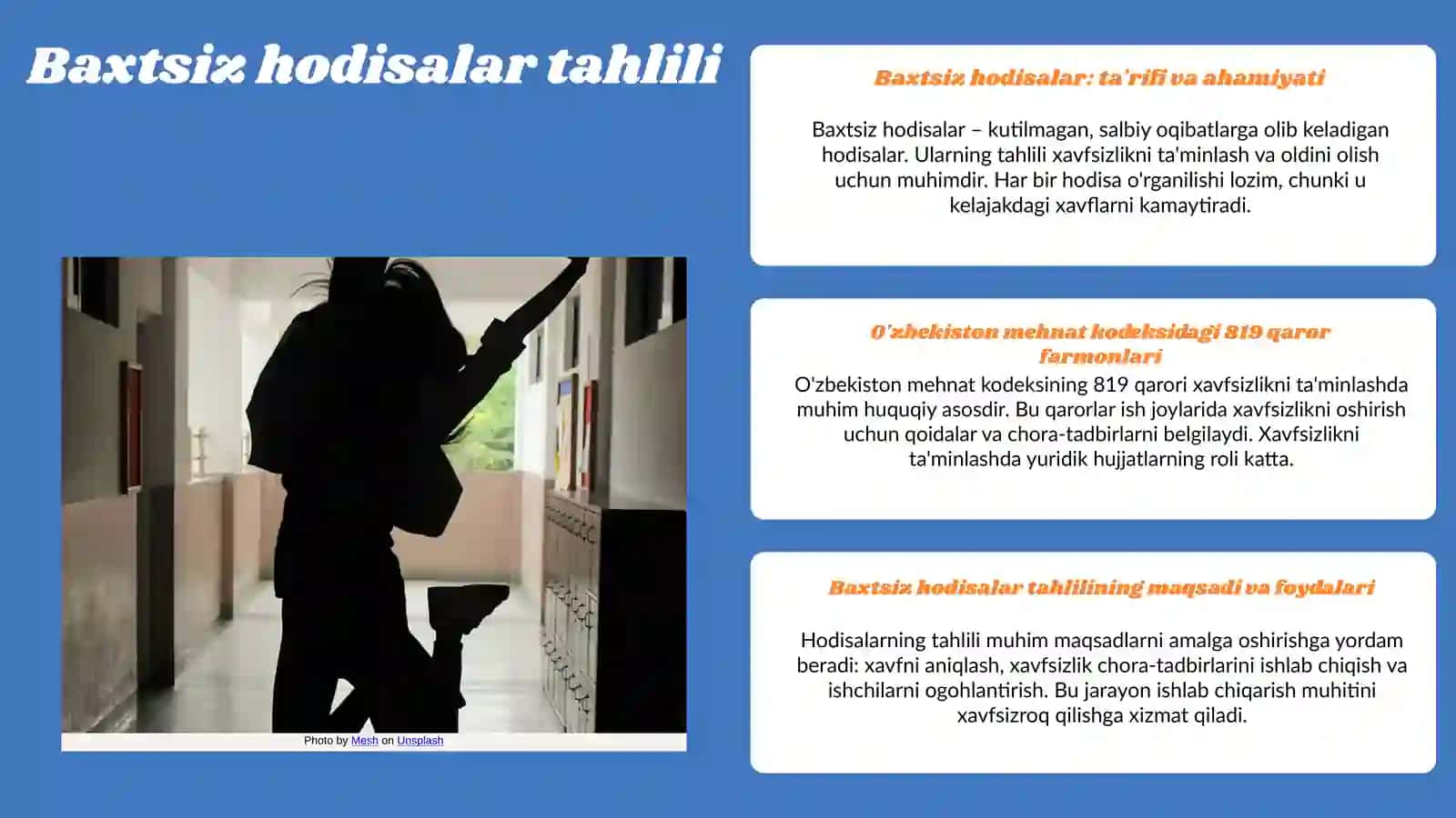 Baxtsiz hodisalar sabablarini tahlil qilish va profilaktik chora-tadbirlar ishlab chiqish 2