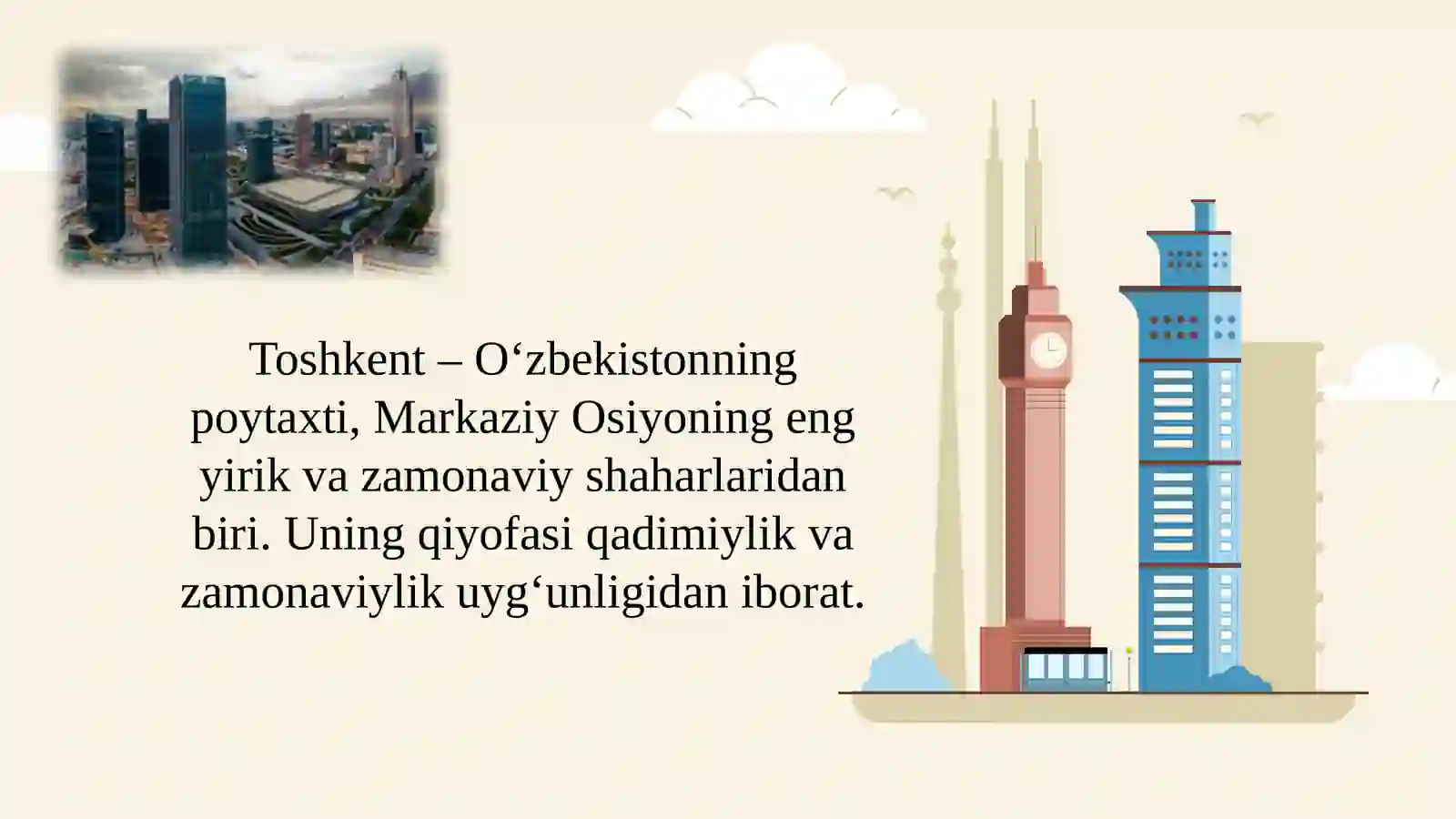 TOSHKENT SHAHRINING QIYOFASI 2
