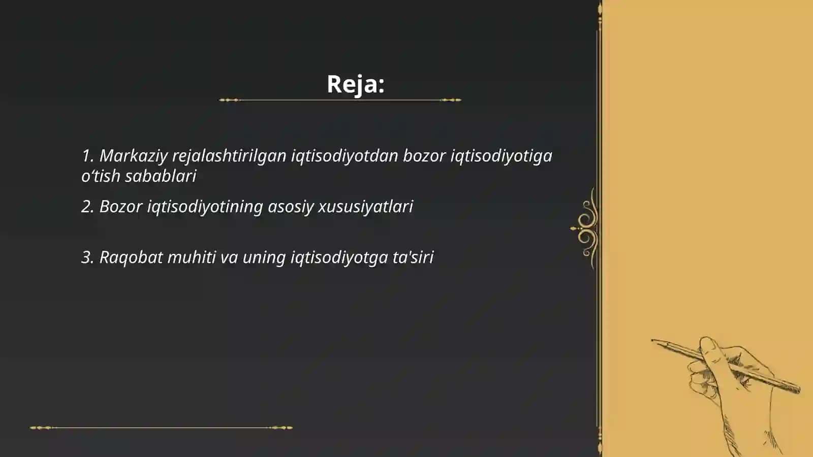 Bozor iqtisodiyotiga oʻtishning obiektiv zaruryati 2