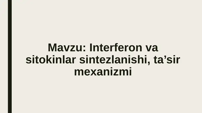Interferon va Sitokinlar 2