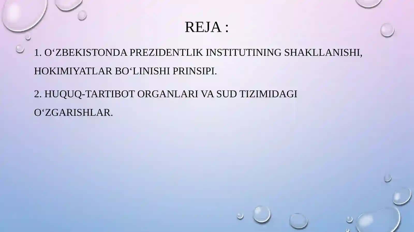 O'zbekistonda Demokratik, Fuqarolik Jamiyatia Soslarining Shakllanishi, Amalga Oshirilgan Siyosiy Ishlar 2