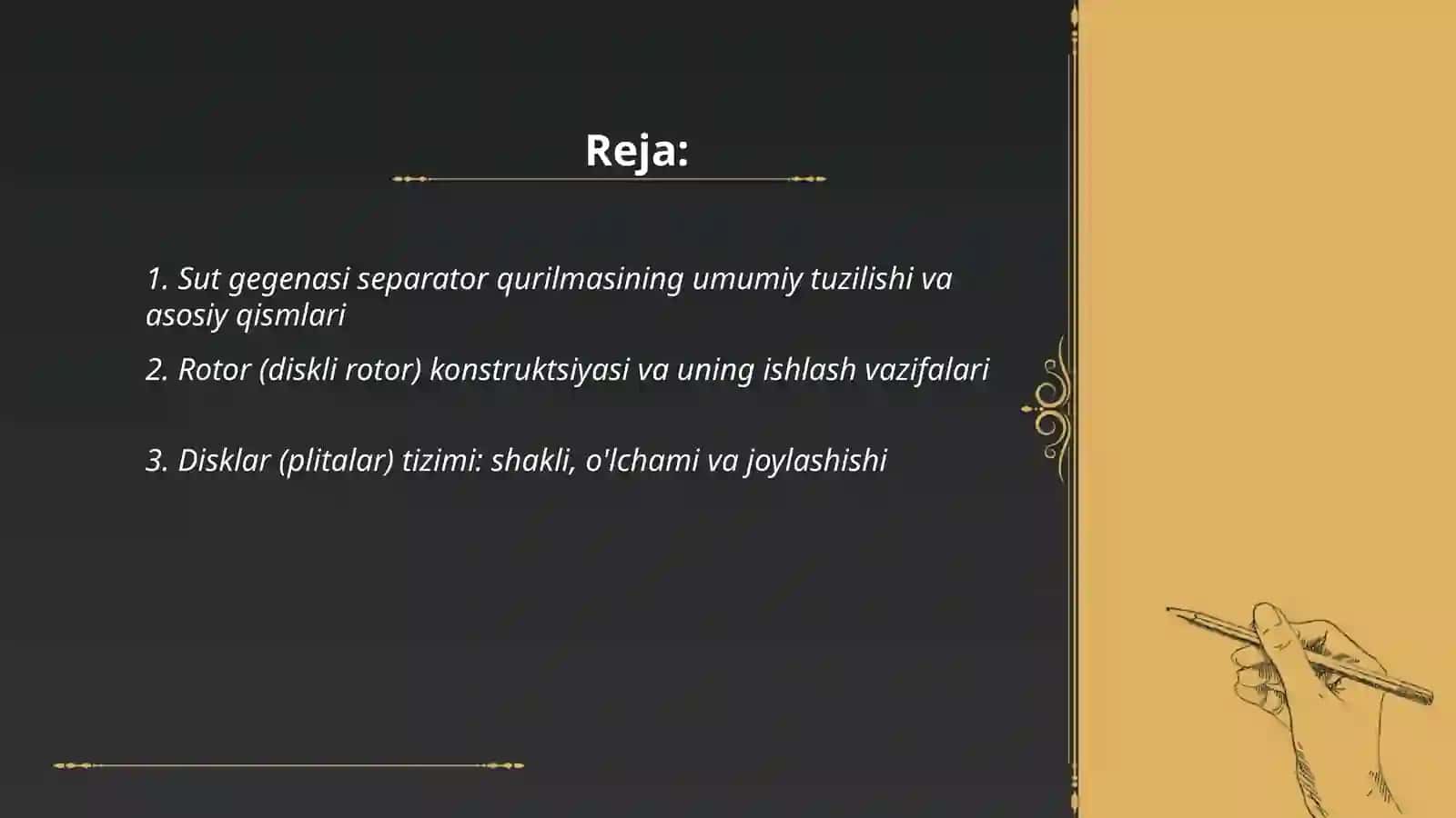 Sut gegenasi separator qurilmasining tuzilishi va harakat printsiplari 2