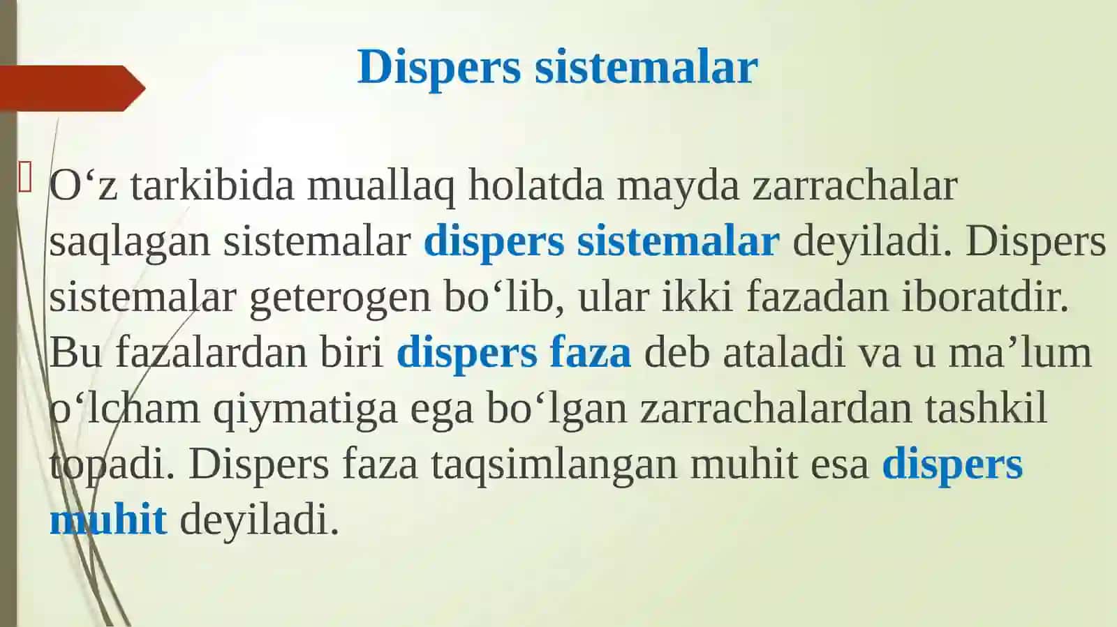 Dispers sistemalar. Kolloid dispers sistema, tibbiyotdagi ahamiyati.Mitsella tuzilishi 2