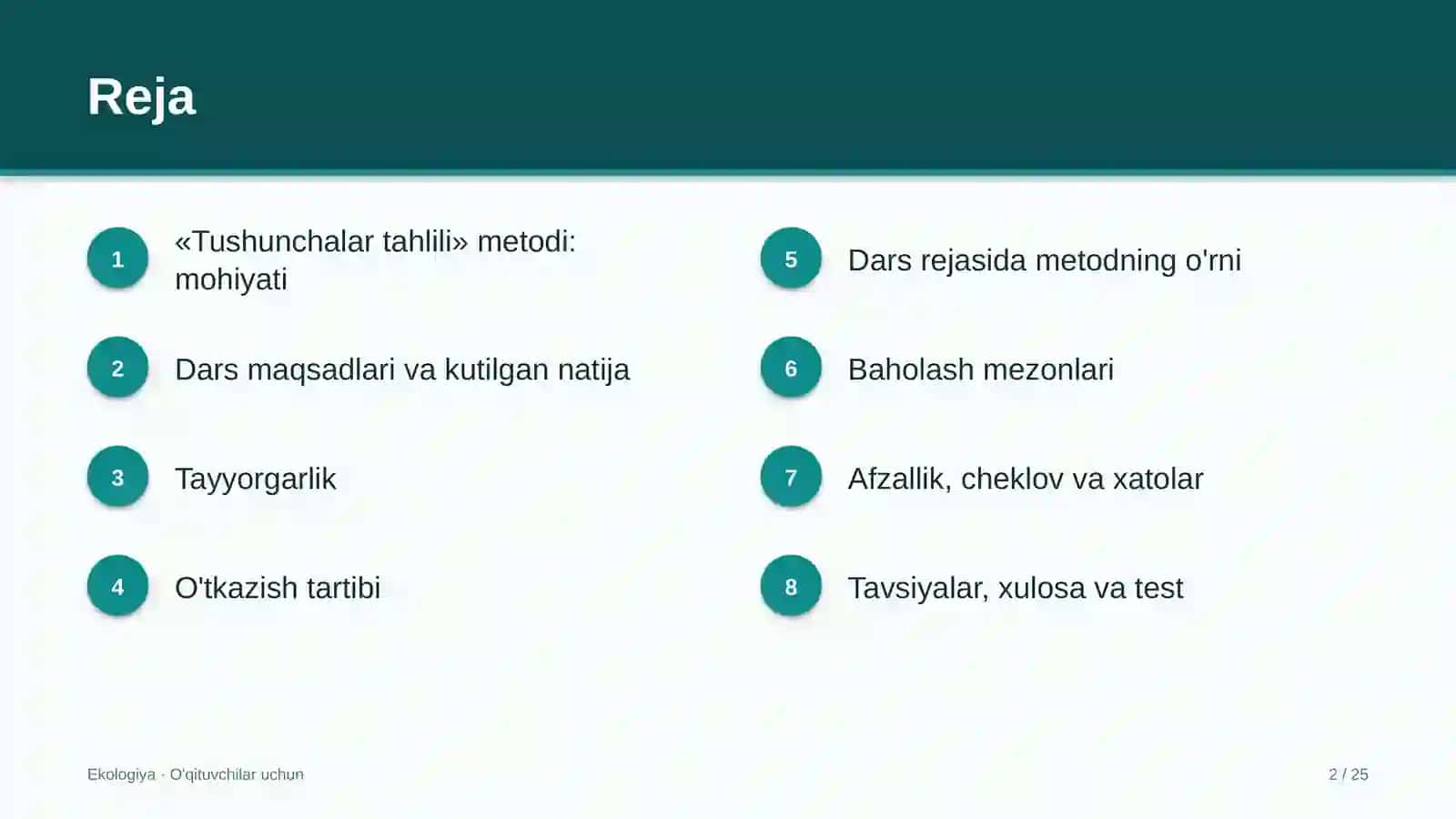 ekologiya darslarida tushunchalar tahlili metodidan foydalanish 1858 2