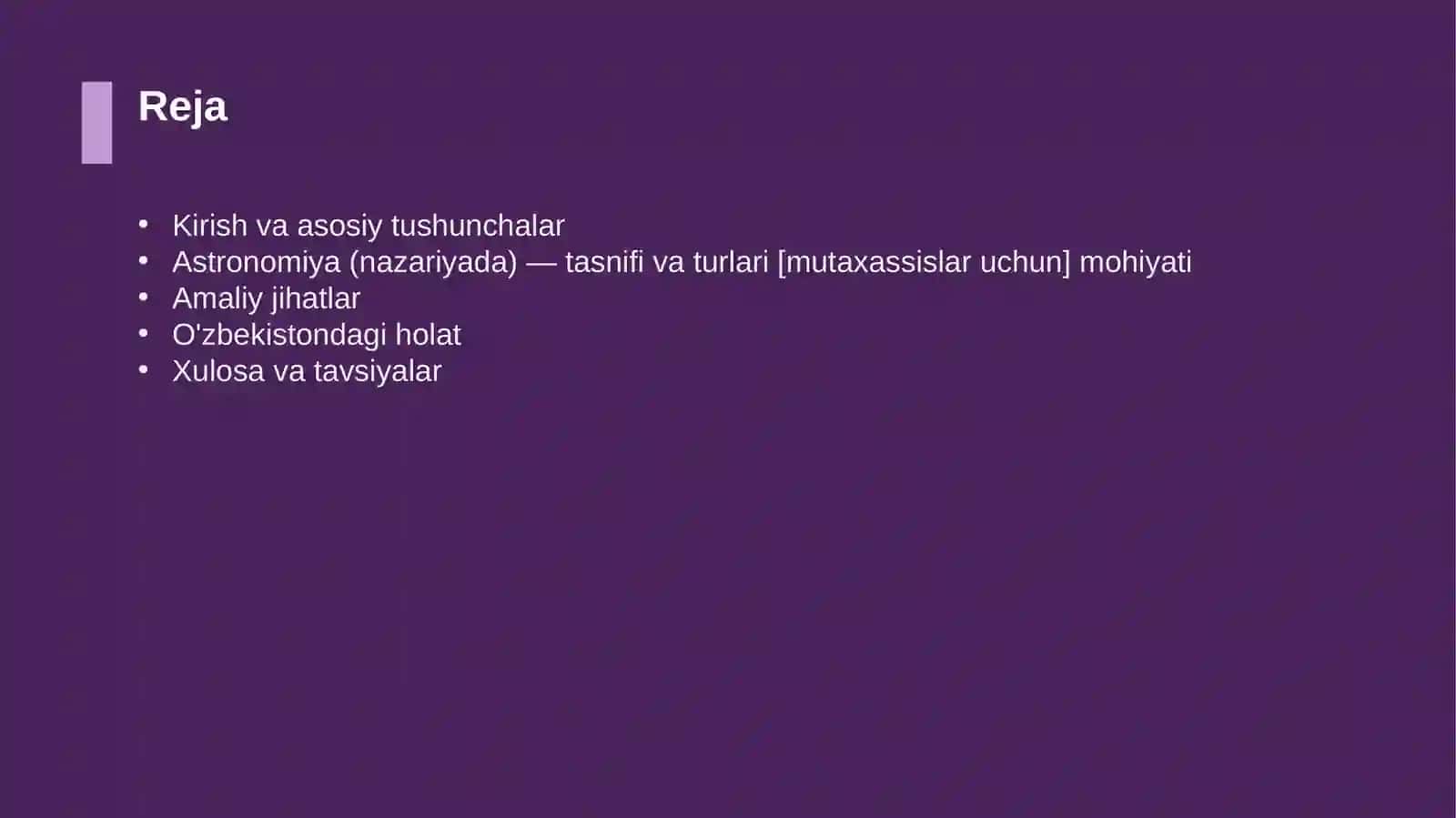 Astronomiya (nazariyada) — tasnifi va turlari [mutaxassislar uchun] 2